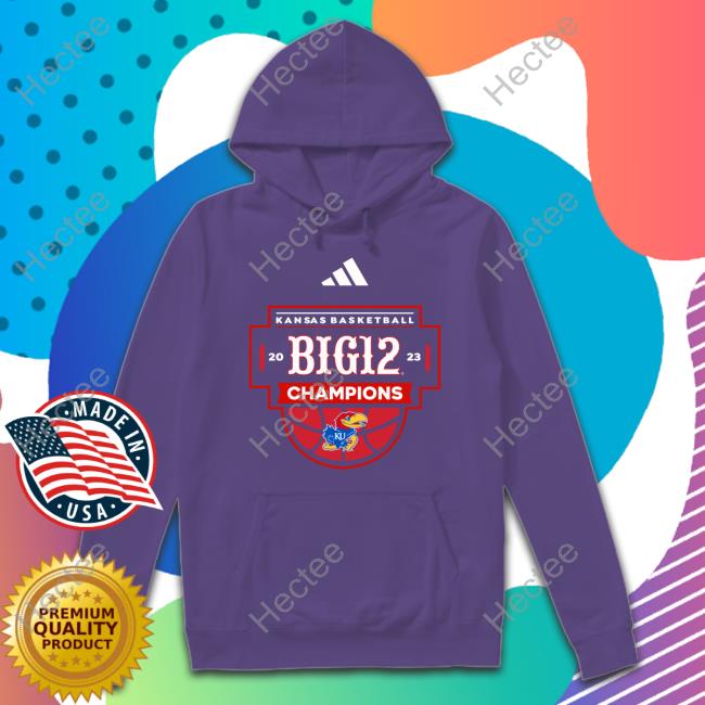 Kansas Basketball 2023 Big 12 Champion Tee Shirt Kansas Basketball 2023 Big 12 Champion Tee Shirt