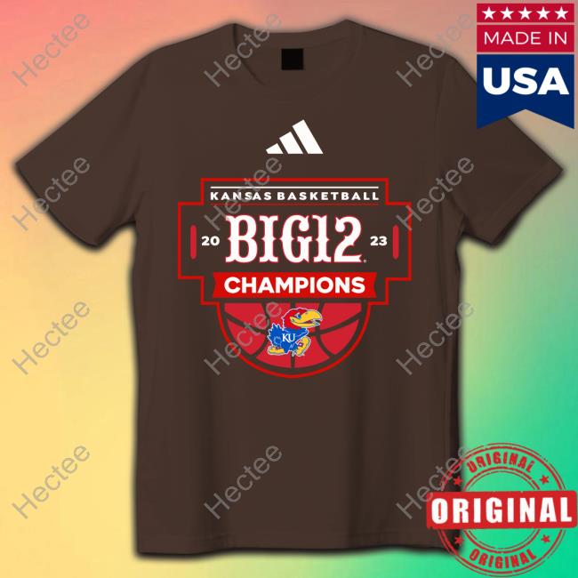 Kansas Basketball 2023 Big 12 Champion Tee Shirt Kansas Basketball 2023 Big 12 Champion Tee Shirt