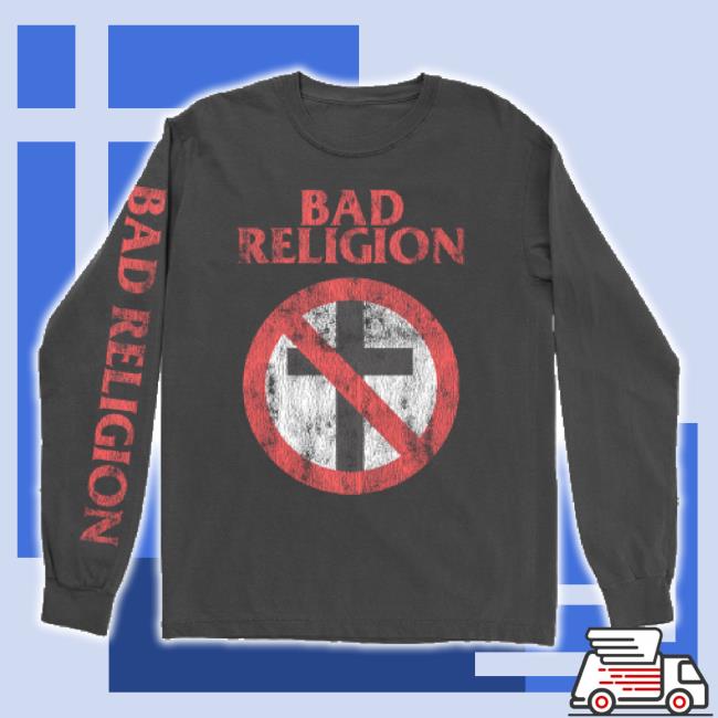 Original Bad Religion Merch Store Vintage Crossbuster Long Sleeve Tee (Black) Badreligion Shop