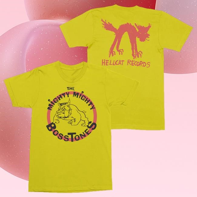 Official The Mighty Mighty Bosstones Hellcat Bulldog T-Shirt Yellow Shirt Official The Mighty Mighty Bosstones Hellcat Bulldog T-Shirt Yellow Shirt