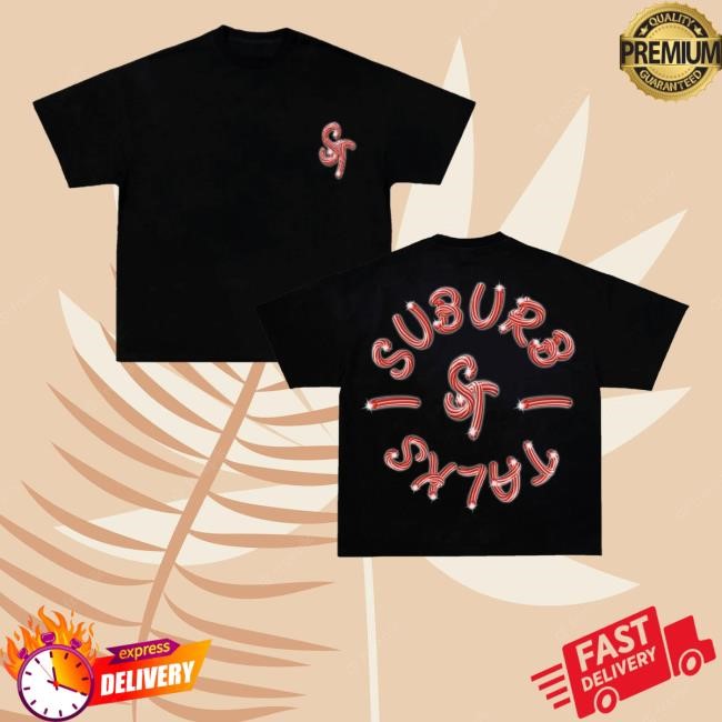 Suburb Talks Merch Store Candy Cane Black Shirt Suburb Talks Merch Store Candy Cane Black Shirt
