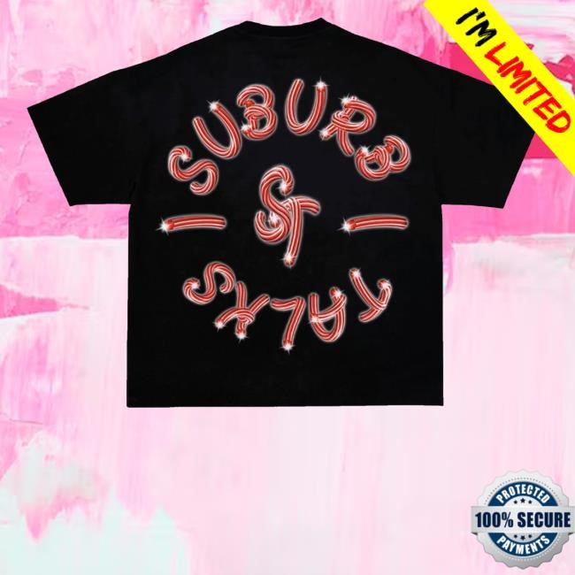 Suburb Talks Merch Store Candy Cane Black Shirt Suburb Talks Merch Store Candy Cane Black Shirt