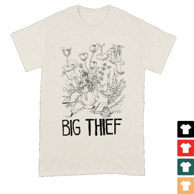 Big Thief Merch Store Shop Flowers & Candles Tee Shirt - Hectee