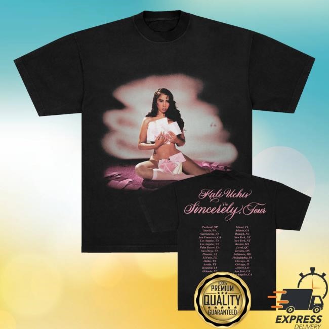 Kali Uchis Merch Shop Store Sincerely, Tour Date Back Shirts Kali Uchis Merch Shop Store Sincerely, Tour Date Back Shirts