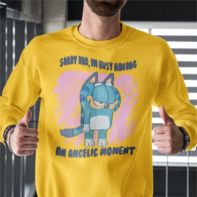 Sorry Bro Im Busy Having An Angelic Moment Sweatshirt