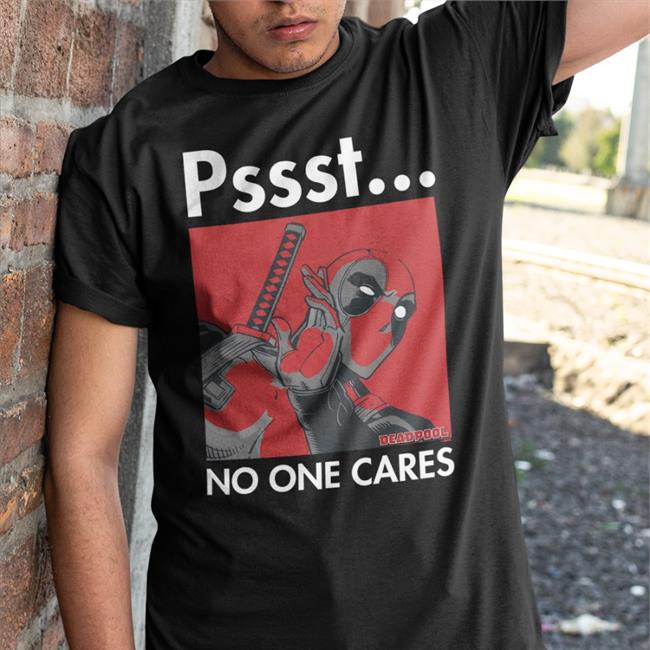 Gwen Stacy Pssst No One Cares Tee Deadpool Pssst No One Cares Deadpool T Shirt