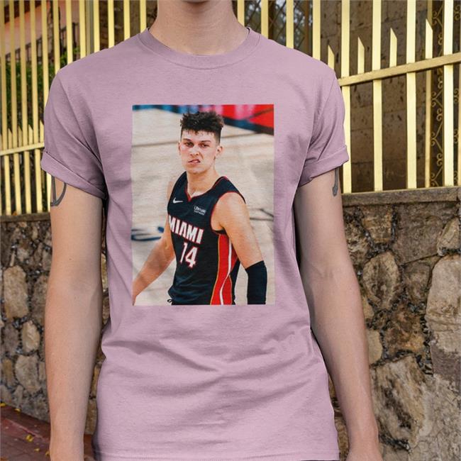 Kyle Lowry Wearing Tyler Herro Tee Shirts
