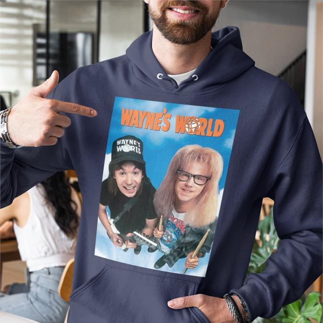 Annie Agar Wearing Wayne's World Tee Shirt