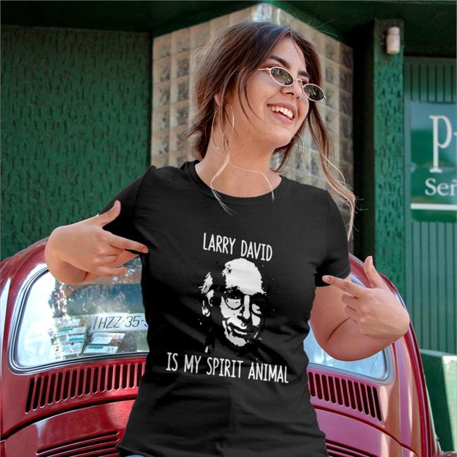Curb Your Enthusiasm Larry David Is My Spirit Animal Tee Shirt Navy