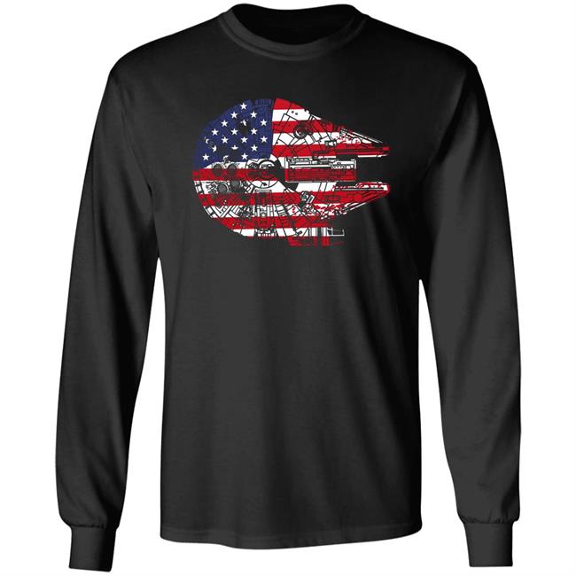 Ford Of July Independence Day 2022 Mark Hamill The American Flag Star Wars Millennium Falcon Us Space Force Shirt
