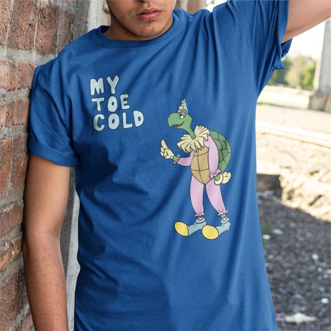 Drew Monson Store My Toe Cold Party Hat Turtle Shirt Mytoecold