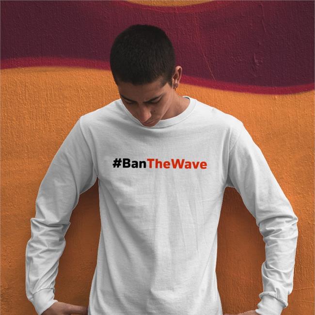 Keith McPherson Wearing Ban The Wave Shirts Keith McPherson Ban The Wave Tee Shirt