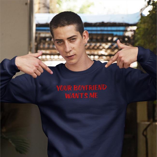 Tobey Maguire Wearing Your Boyfriend Wants Me Long Sleeve Tee Shirt