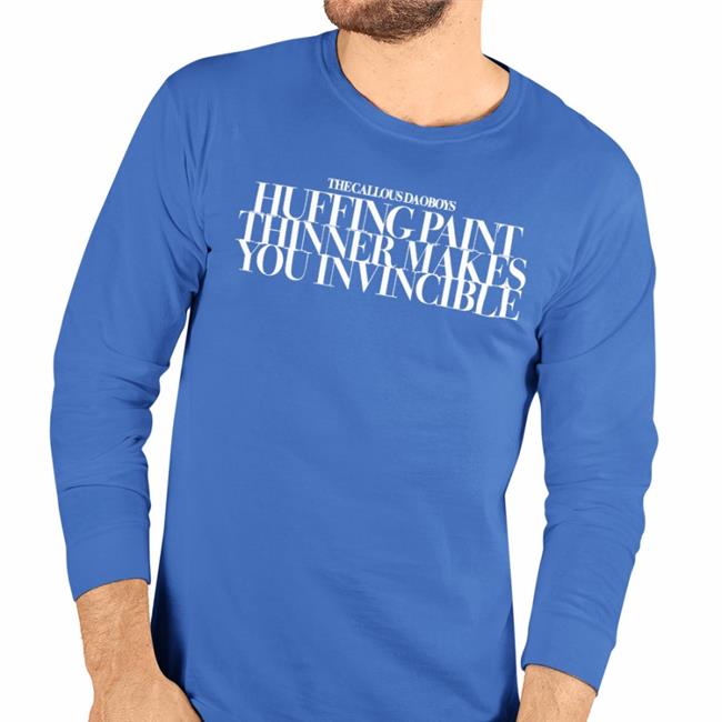 Rolotomassiband Rolo Tomass The Callous Daoboys Huffing Paint Thinner Makes You Invincible Long Sleeves Shirt