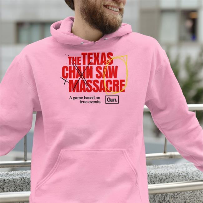 The Texas Chain Saw Massacre T-Shirt Weskeltner The Texas Chain Saw Massacre A Game Based On True Events Gun Tee Shirt