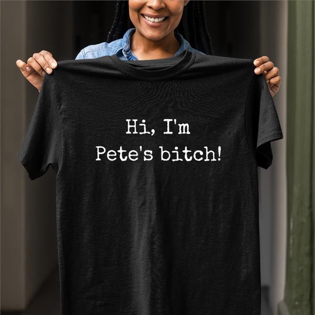 Weird Thrift Store Shirts Hi I'm Pete's Bitch Hooded Sweatshirt Black