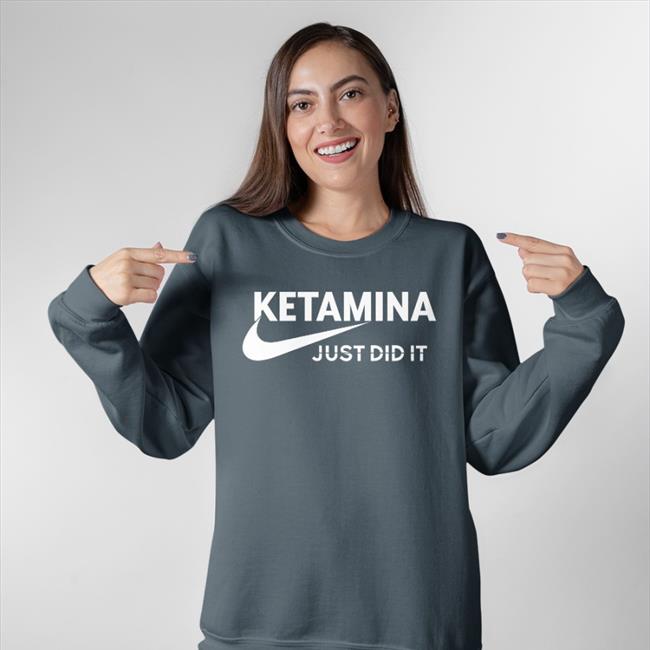 Shirts That Go Hard Shop Ketamina Just Did It Hoodied Sweatshirt Black