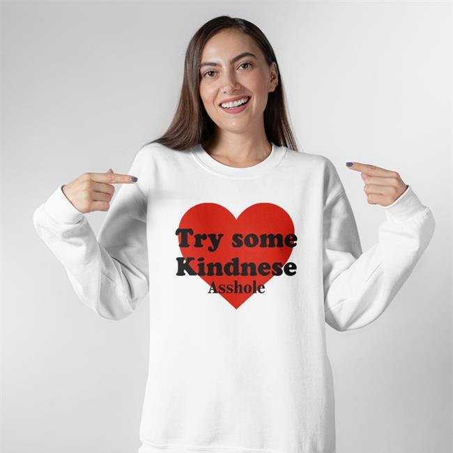 Try Some Kindnese Asshole Shirt Poorly Translated Shirts