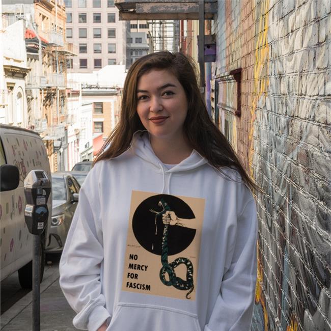 No Mercy For Fascism Hoodie MaelForceOne