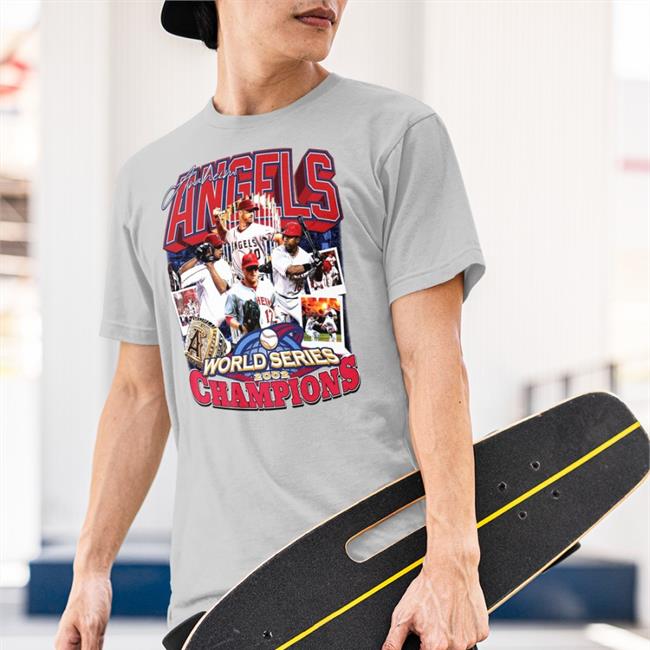 Angle World Series 2002 Champions Anaheim Hoodie Chris Dunn