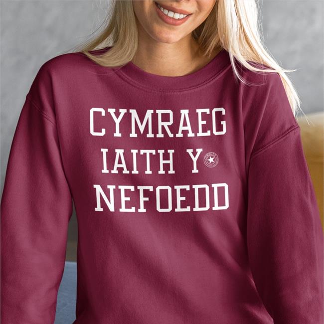 Cymraeg Iaith Y Nefoedd Hoodie Sweatshirt