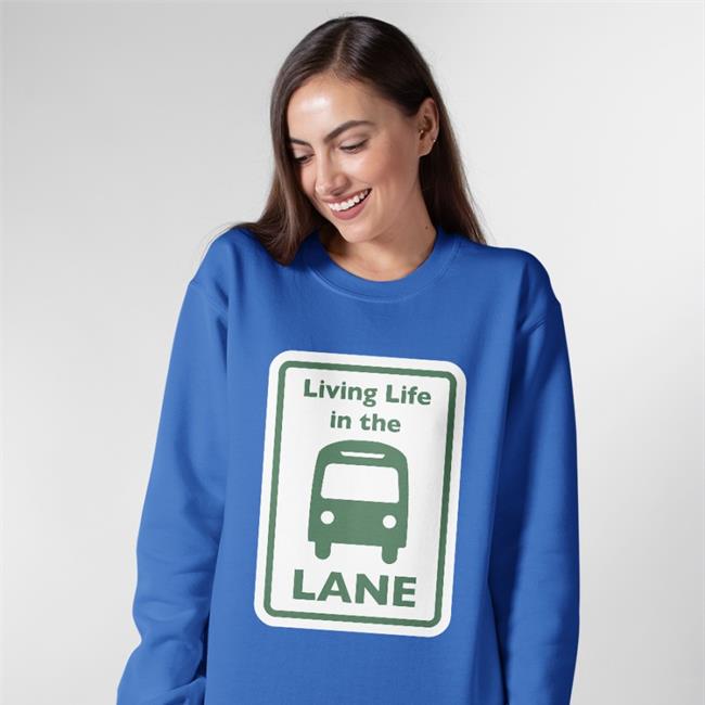 Living Life In The Lane Tee Green