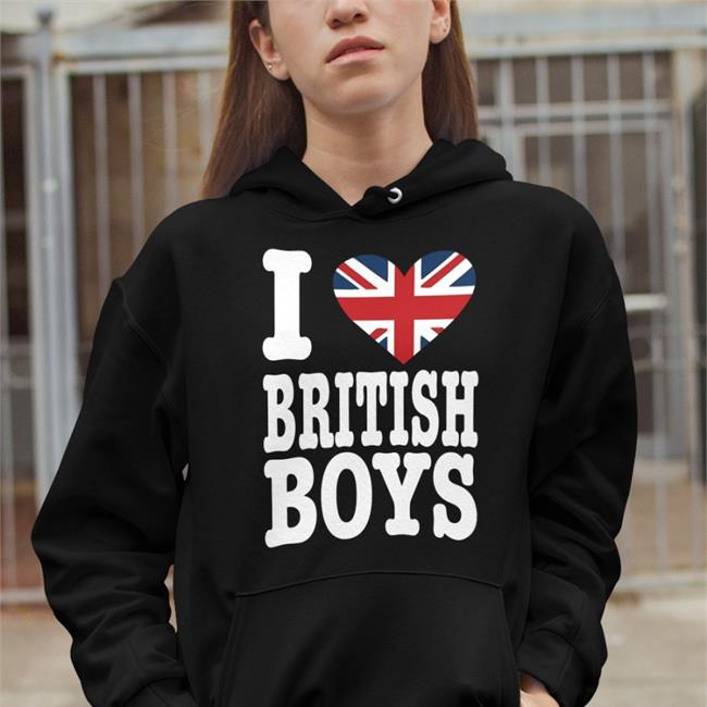 I Love British Boys Hoodie Sweatshirt