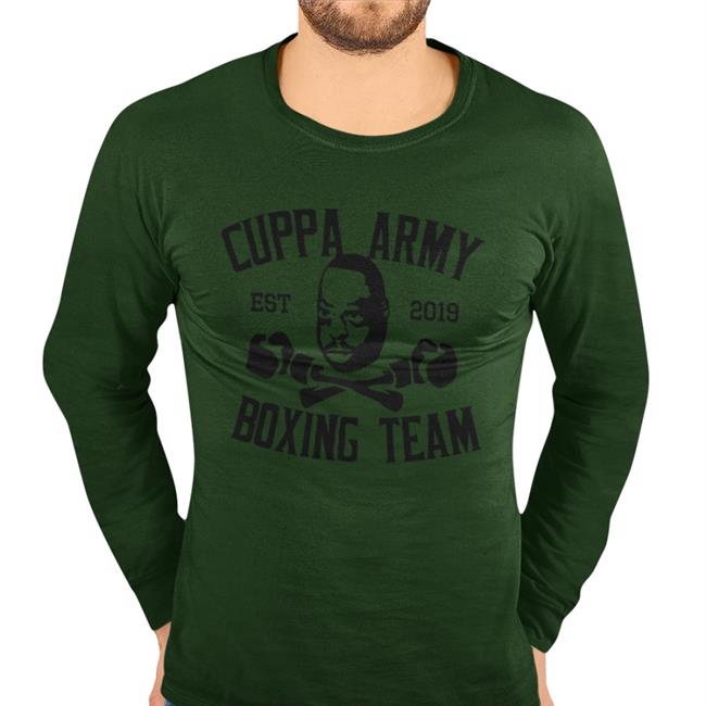Beetlejuice Green Cuppa Army Est 2019 Boxing Team Sweatshirt White