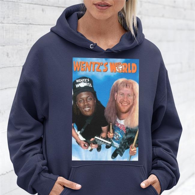 Annie Agar Wearing Wentz's World Sweatshirt