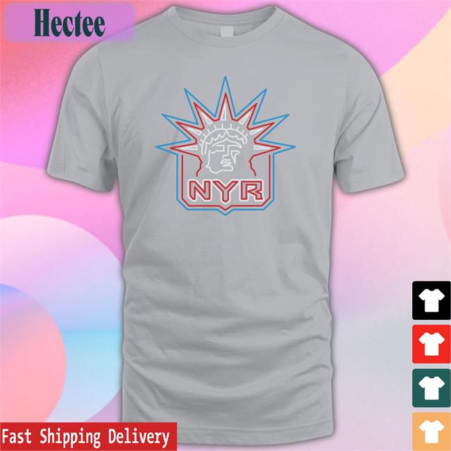 Nyrangers Athlete Logos New York Rangers Statue Of Liberty Jersey Neon Shirt
