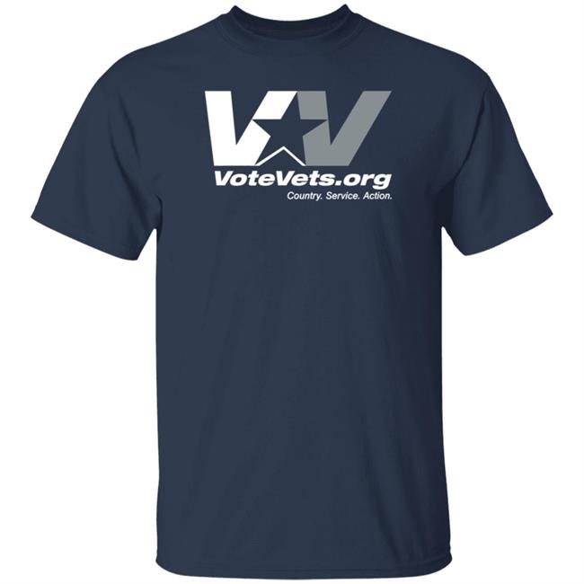 Votevets.Org Country Service Action Shirt VoteVets Logo Tee Shirt VoteVets Store