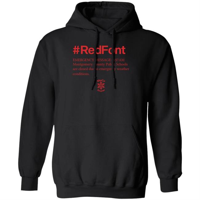 #Redfont Hoodie Moco Snow Store