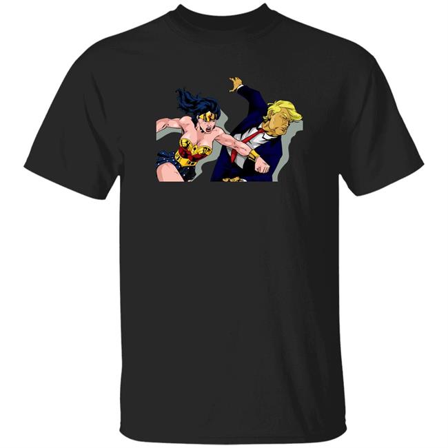 Wonder Woman Punching Donald Trump Shirt Wonder Woman Hit Donald Trump Shirt
