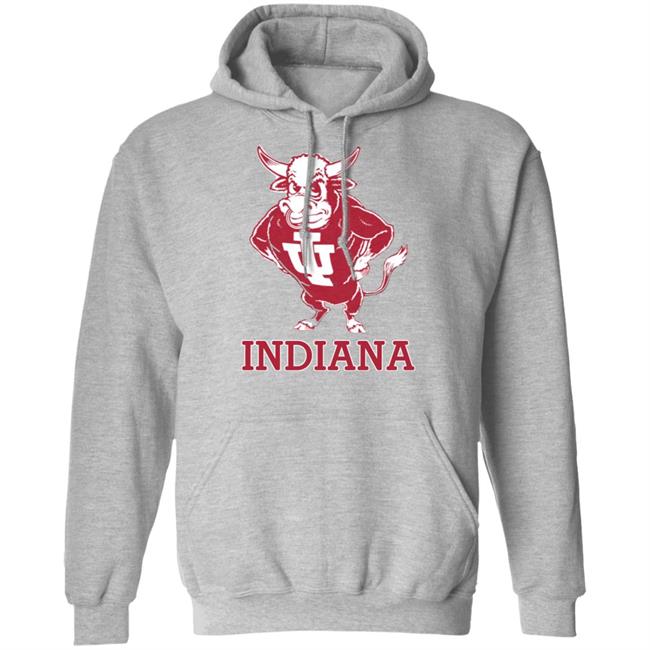 Vintage Indiana University Hoosiers Bison Mascot Hoodie Homefield Apparel