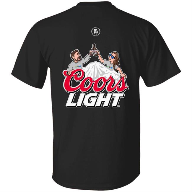 Big Cat Coors X Pardon My Take Mountains Are Blue Tee Shirt Barstool Sports Store Coors Light Shirt
