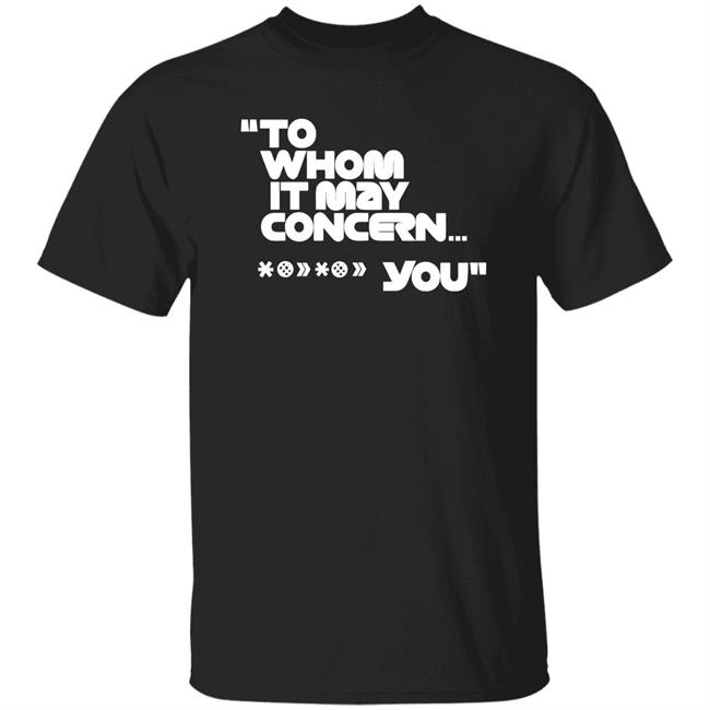Valtteri Bottas Wearing To Whom It May Concern You Shirt Espn F1