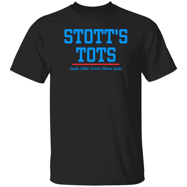 Miami Marlins Pitcher Pablo Lopez Wears Stott's Tots Shirt Stott's Tots Sandy Pablo Trevor Elieser Jesus Shirt