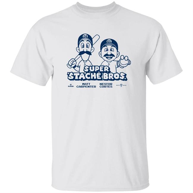 Rotowear Merch Matt Carpenter X Nestor Cortes Super ‘Stache Bros Shirt