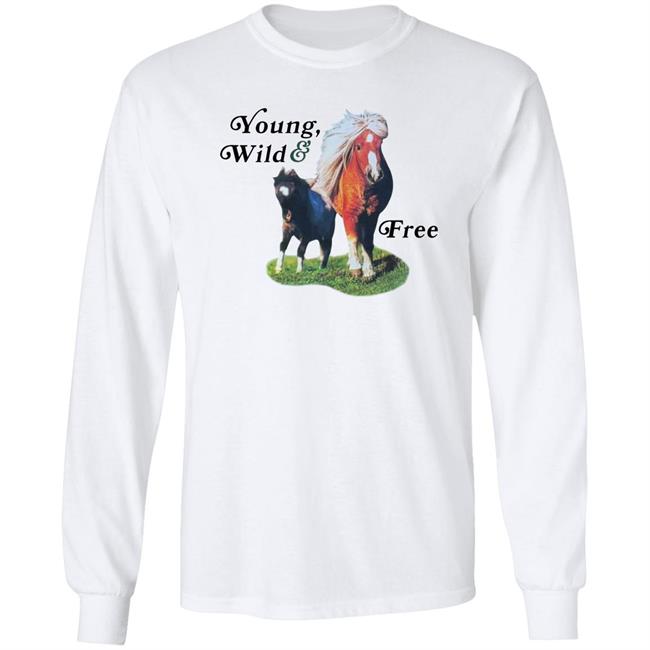 Caucasianjames Caucasian James Clothing Store Young Wild And Free Horses Shirt