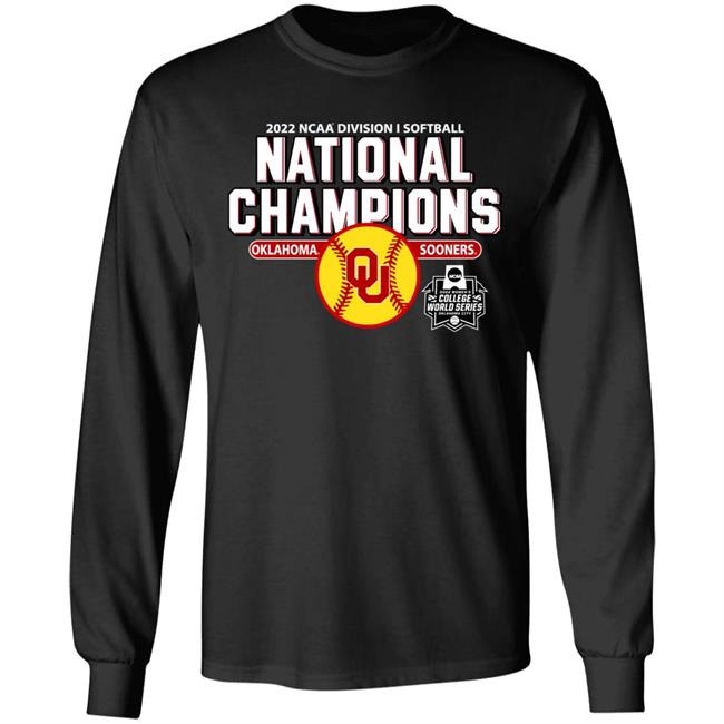 National Championship Shirt Men's Champion Charcoal Oklahoma Sooners 2022 Ncaa Softball T Shirt The Sooner Shop