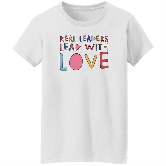 Real Leaders Lead With Love Shirt Kamala Harris And Douglas Emhoff