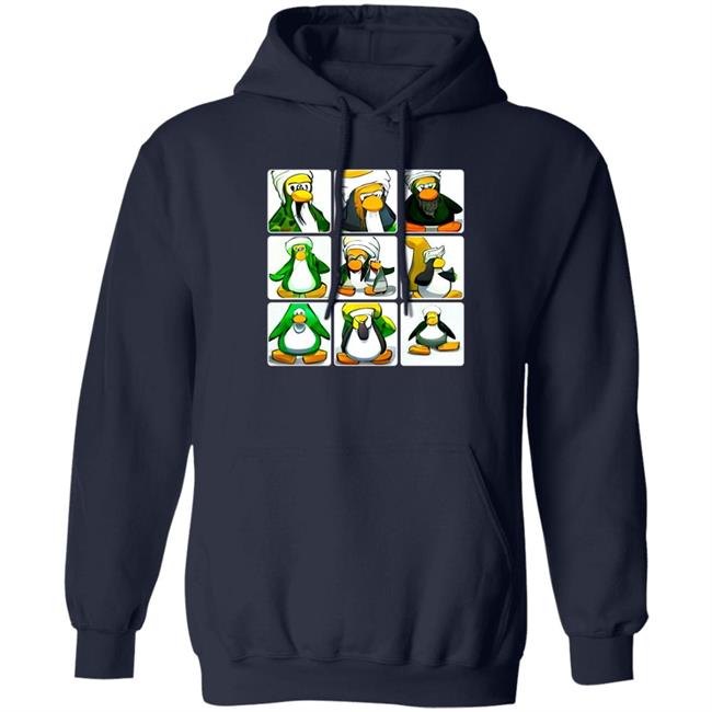 Weird Dall-E Generations Club Penguin Bin Laden Shirt