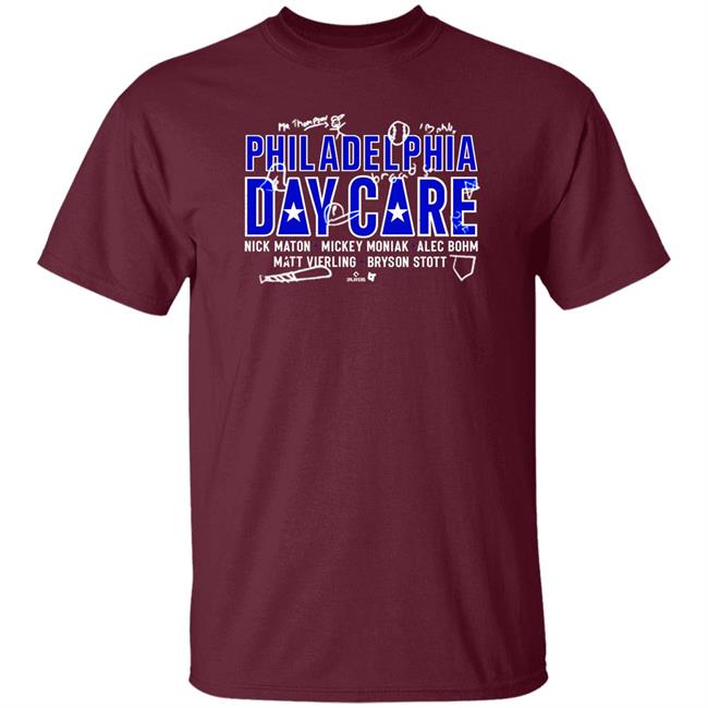 Breakingt Store Philadelphia Day Care Shirt Alex Coffey Moniak Alex Coffey Moniak Breakingt Store Philadelphia Day Care Shirt