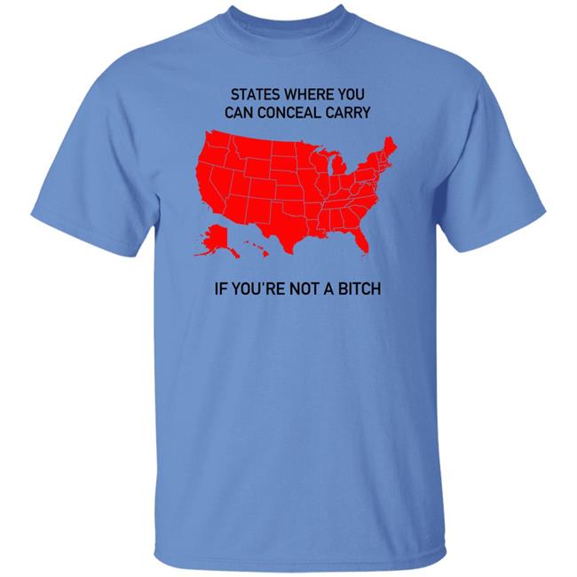 States Where You Can Conceal Carry If You're Not A Bitch Shirt Ghostguns.Com