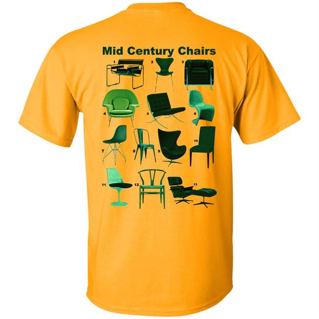 In A Panoramic Mid Century Chairs Shirt