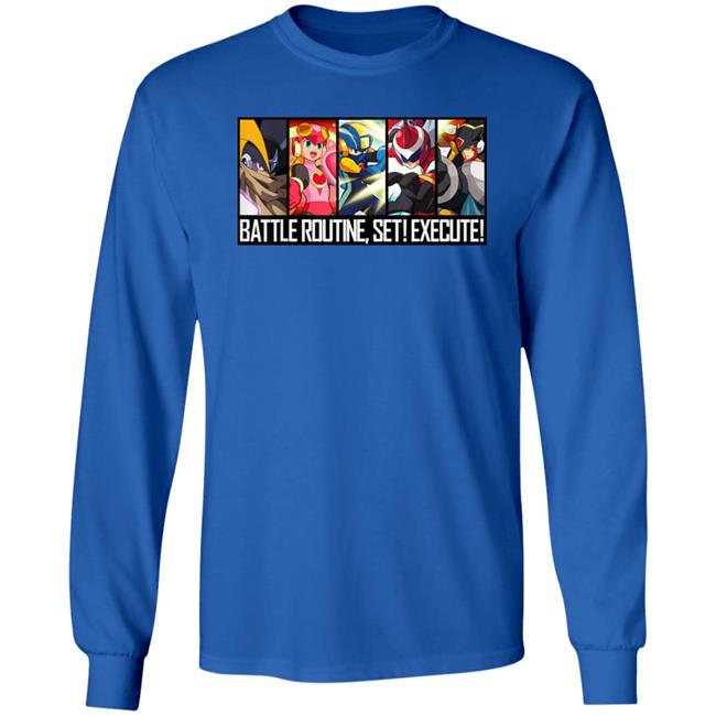 The Rockman Exe Zone Mega Man Battle Network Shirt Battle Routine Set Execute Shirt Battle Routine Set Execute Shirt Mega Man Battle Network Shirt The Rockman Exe Zone