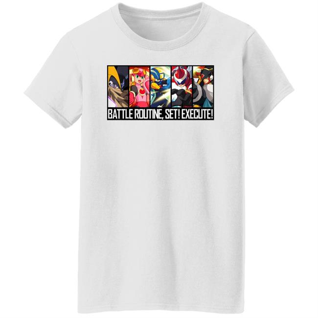 Battle Routine Set Execute Shirt The Rockman Exe Zone Mega Man Battle Network Shirt