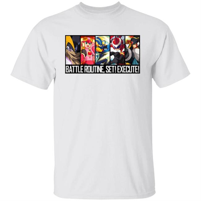 The Rockman Exe Zone Mega Man Battle Network Shirt Battle Routine Set Execute Shirt The Rockman Exe Zone Mega Man Battle Network Shirt Battle Routine Set Execute Shirt