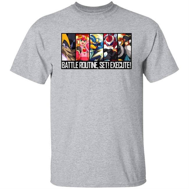 The Rockman Exe Zone Mega Man Battle Network Shirt Battle Routine Set Execute Shirt Mega Man Battle Network Shirt The Rockman Exe Zone Battle Routine Set Execute Shirt