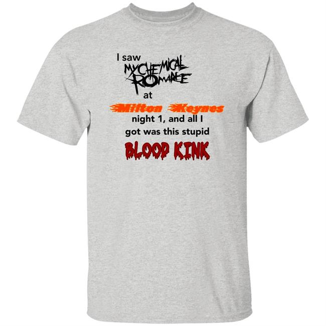 I Saw My Chemical Romance At Night 1 And Blood Kind Shirt My Chemicalromance Milton Keynes Blood Kind Shirt G3tupcow4rd